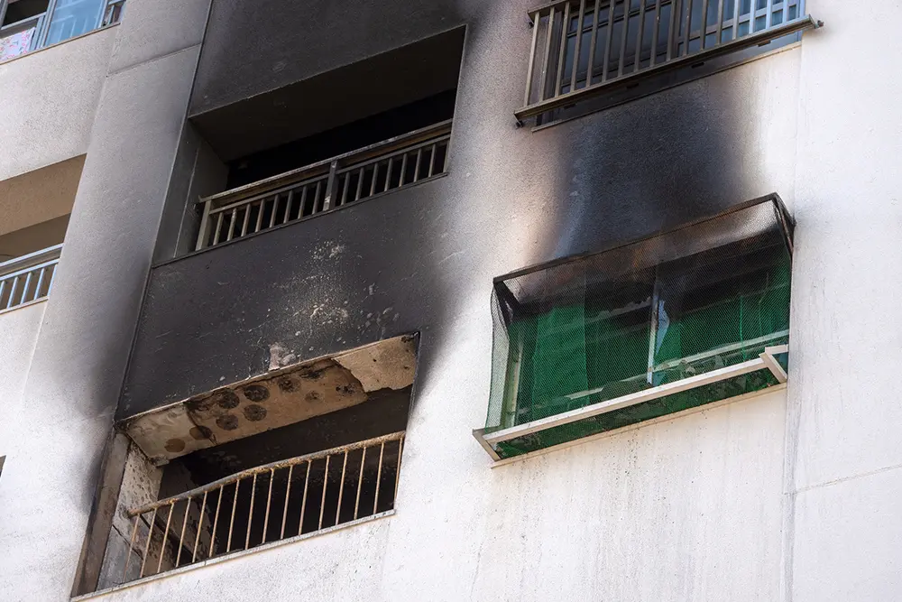 写真：ボヤの跡