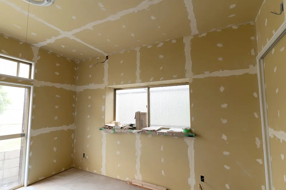 写真：部屋の下地材